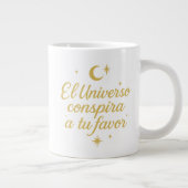 El Universo Conspira a Tu Favor ✨ | Elegant Gold Jumbo-Tasse (Rechts)