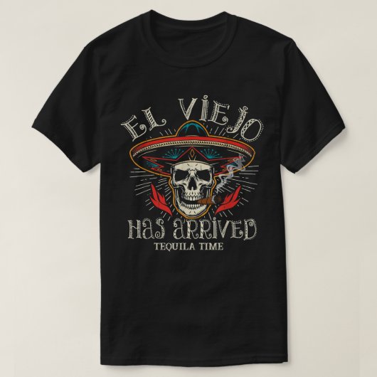 El Viejo hat Tequila Time Vintag T-Shirt (Design vorne)