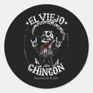 El Viejo Mas Chingon Cinco De Mayo Mexikanisch 1 Runder Aufkleber