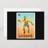 El Wrestler Lucha Libre - Mexico Luchador Postkarte (Vorne/Hinten)