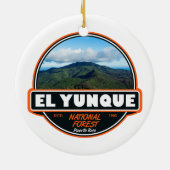 El Yunque National Forest Puerto Rico Emblem Keramik Ornament (Hinten)
