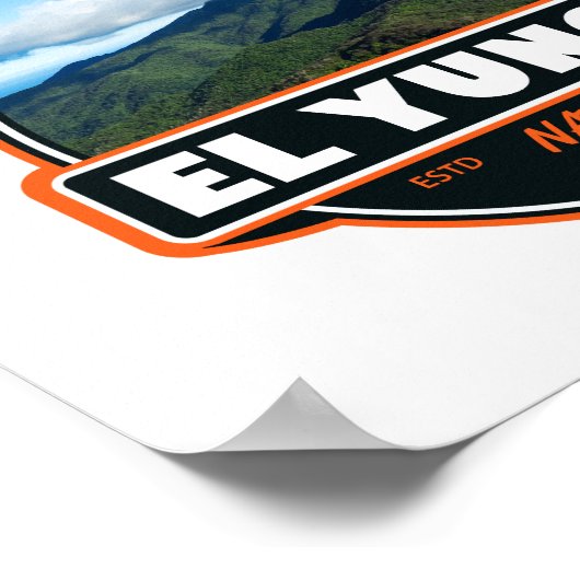 El Yunque National Forest Puerto Rico Emblem Poster (Ecke)