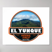 El Yunque National Forest Puerto Rico Emblem Poster (Vorne)