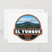 El Yunque National Forest Puerto Rico Emblem Postkarte (Vorne/Hinten)