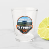 El Yunque National Forest Puerto Rico Emblem Schnapsglas (Vorderseite)
