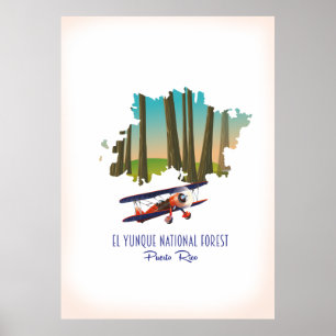 El yunque National forest puerto rico Karte Poster