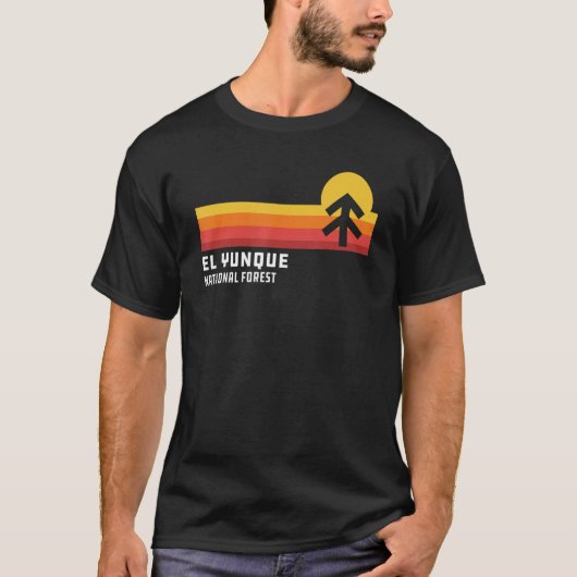 El Yunque National Forest Puerto Rico Retro Style T-Shirt (Vorderseite)