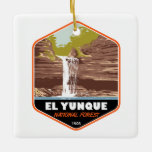 El Yunque National Forest Puerto Rico Vintag Keramikornament<br><div class="desc">Das Design der Vektor-Kunstwerke von El Yunque National Forest. El Yunque National Forest ist ein tropischer Regenwald im Nordosten von Puerto Rico.</div>