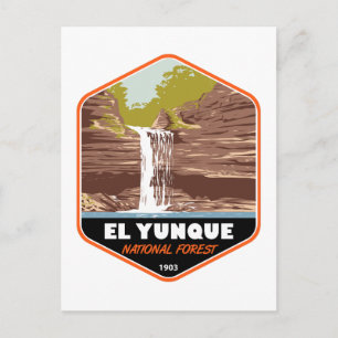 El Yunque National Forest Puerto Rico Vintage auf Postkarte