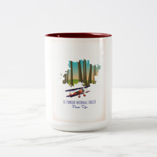 El Yunque Nationalforest Puerto Rico Karte Zweifarbige Tasse