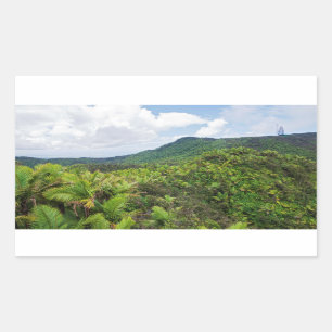 El Yunque Regenwald und Kommunikationsturm Rechteckiger Aufkleber