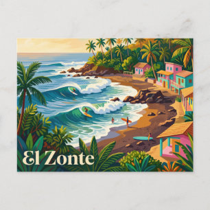 El Zonte El Salvador Postkarte