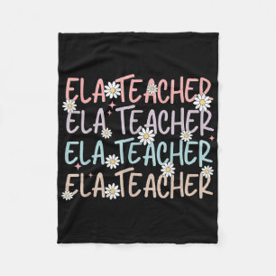 Ela Teacher Blume Daisy zurück zur Schule Englisch Fleecedecke