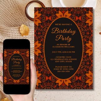 Elaborate Boho Geburtstagsparty Einladung einzigar