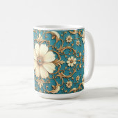 Elaborate Floral Vintag Kaffeetasse (VorderseiteRechts)