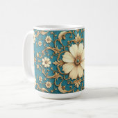 Elaborate Floral Vintag Kaffeetasse (Vorderseite Links)