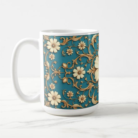 Elaborate Floral Vintag Kaffeetasse (Links)