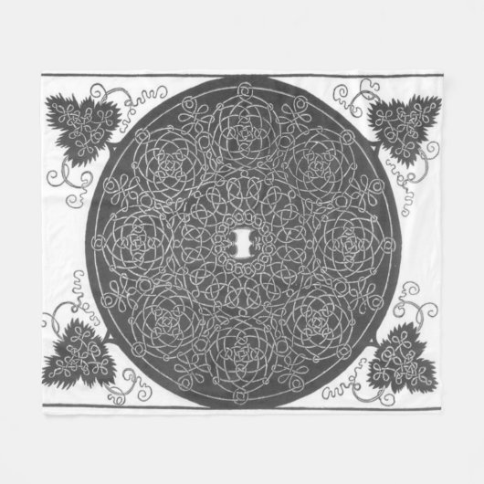 Elaborate Knot Pattern (von Albrecht Dürer) Fleecedecke (Vorderseite (Horizontal))