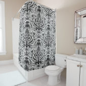 Elaborate Luxury Black Seamless Damask Floral Patt Duschvorhang (Beispiel)