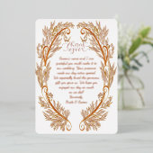 Elaborate Rose Gold Foil Wedding Vielen Dank Folieneinladung (Stehend vorne)