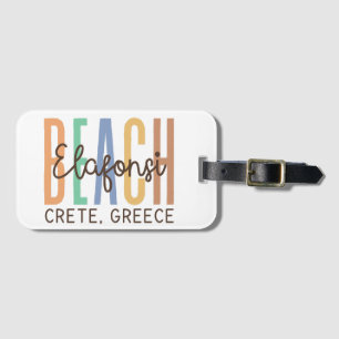 Elafonsi Beach Krete Griechenland (Sands) Gepäckanhänger