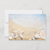 Elagant Starfish Tropical Beach Wedding RSVP Card Einladung (Rückseite)