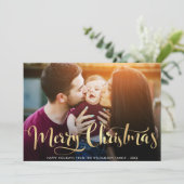 Elagant Typografie Feiertagskarte (Stehend Vorderseite)