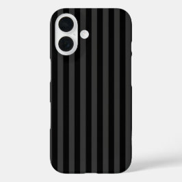 Elagnat Black & Smoky Black Vertical Stripes iPhone 16 Hülle