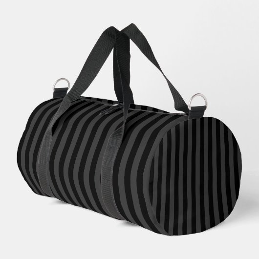 Elagnat Black & Smoky Black Vertical Stripes Duffle Bag (Linke Seite)