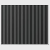 Elagnat Black & Smoky Black Vertical Stripes Geschenkpapier (Flach)