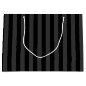 Elagnat Black & Smoky Black Vertical Stripes Große Geschenktüte (Vorderseite)