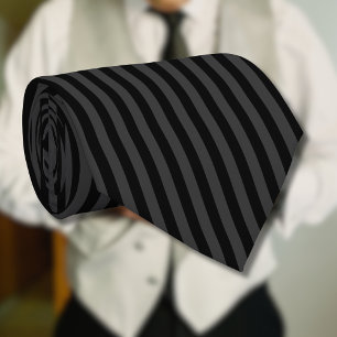 Elagnat Black & Smoky Black Vertical Stripes Krawatte