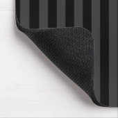 Elagnat Black & Smoky Black Vertical Stripes Mousepad (Ecke)
