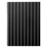 Elagnat Black & Smoky Black Vertical Stripes Notizblock (Vorderseite)
