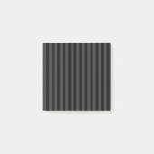 Elagnat Black & Smoky Black Vertical Stripes Post-it Klebezettel (Vorderseite)