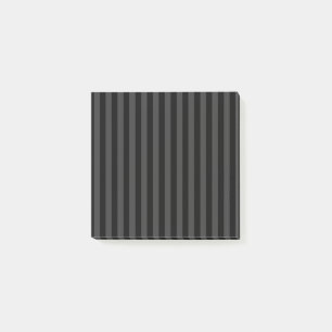 Elagnat Black & Smoky Black Vertical Stripes Post-it Klebezettel