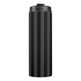 Elagnat Black & Smoky Black Vertical Stripes Thermosbecher
