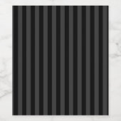 Elagnat Black & Smoky Black Vertical Stripes Weinetikett (Einzelnes Label)