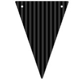Elagnat Black & Smoky Black Vertical Stripes Wimpelkette (Zweite Fahne)