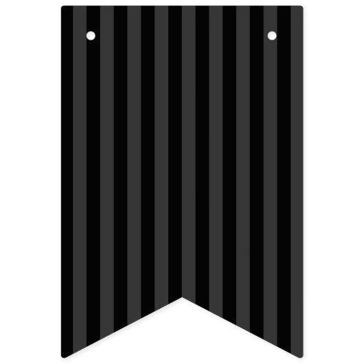 Elagnat Black & Smoky Black Vertical Stripes Wimpelkette (Zweite Fahne)