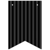 Elagnat Black & Smoky Black Vertical Stripes Wimpelkette (Erste Fahne)