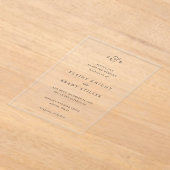 Elaine Monogram Elegant Wedding Acryleinladungen (Ablage )