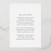 Elaine Monogram Elegant Wedding Folieneinladung (Rückseite)