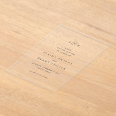 Elaine Monogram Elegant Wedding Save the Date Acryleinladungen (Ablage )