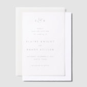 Elaine Monogram Elegant Wedding Save the Date Pergament Einladungen (Versetzt)