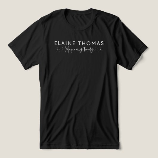 ELAINE THOMAS Magisch Trendy Wand Sparkle White Tri-Blend Shirt (Design Vorderseite)