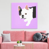 Elaine's Toby Boston Terrier Leinwanddruck (Insitu (Wohnzimmer))