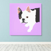 Elaine's Toby Boston Terrier Leinwanddruck (Insitu (Holzboden))