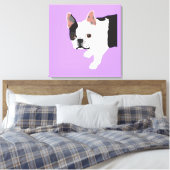 Elaine's Toby Boston Terrier Leinwanddruck (Insitu (Schlafzimmer))
