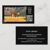 Eland Mountain Wildlife Fotografy Custom Visitenkarte (Vorne/Hinten)